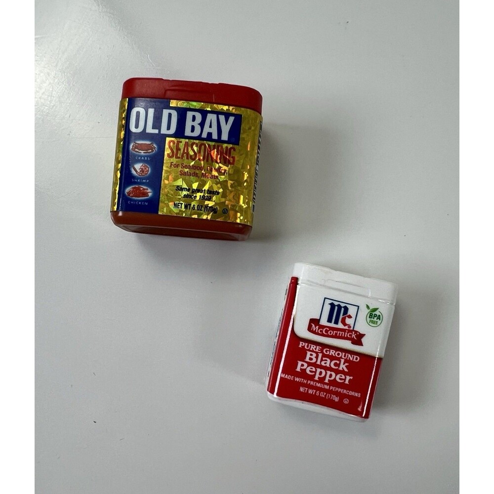Mini Brands McCormick Black Pepper And Old Bay Seasoning Replace Collector Toy